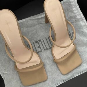 Nude Lycra square toe